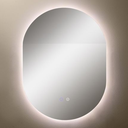 Lustro owalne z podświetlanym rantem LED D3002 - lustrzany