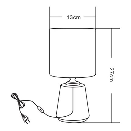 Lampa stołowa HS8605-BL - czarny/złoty