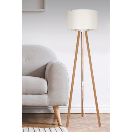 Lampa podłogowa PIKO ASZ.1664 - naturalny/kremowy