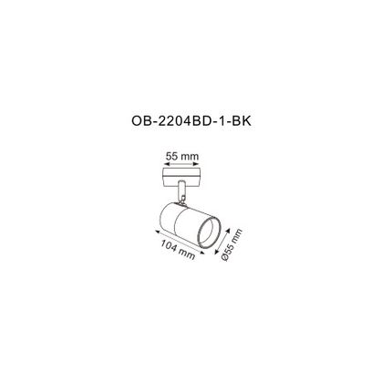 Kinkiet FORI OB-2204BD-1-BK - czarny/złoty