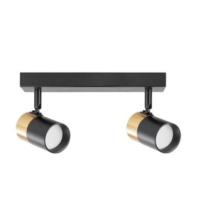 Lampa sufitowa FORI 2 reflektory OB-2204BD-2-BK - czarny/złoty