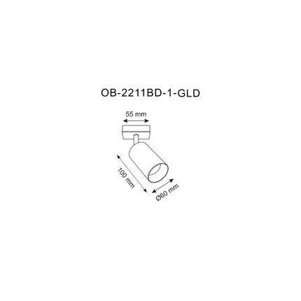 Kinkiet REN OB-2211BD-1-GLD - złoty