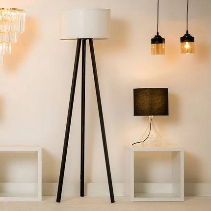 Lampa podłogowa PIKO ASZ.1759 - czarny/biały