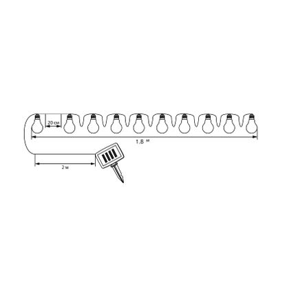 Girlanda zewnętrzna solarna SW-1004C