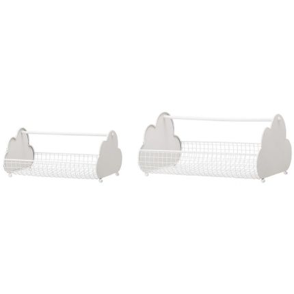 Organizery metalowe białe 34x24 cm