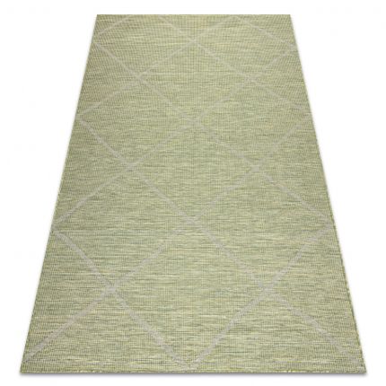 Dywan sznurkowy PATIO 3075 romby - zielony / beż