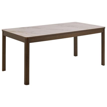 Stół z ceramicznym blatem SOUTHAMPTON 180x90 - kremowy/dąb wędzony