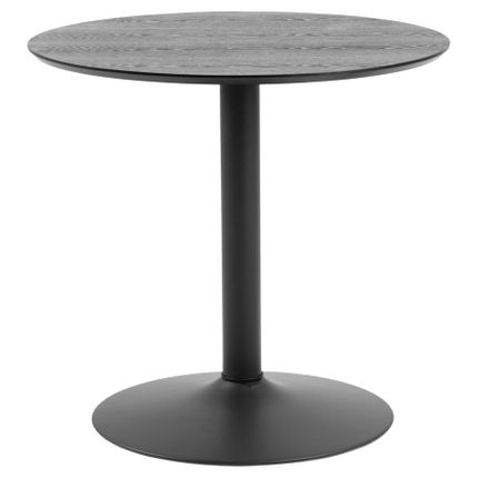 Stół okrągły kawiarniany IBIZA 80 cm - czarny jesion/czarny
