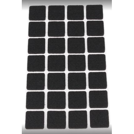 PODKŁADKI MEBLOWE KWADRAT 20x20 mm Filc Czarny