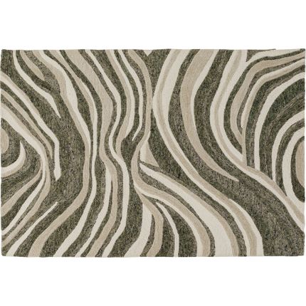 Dywan SHAPE WAVE 200x300 - zielony/beżowy