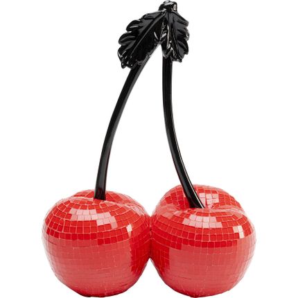 Obiekt dekoracyjny CHERRIES 19 cm - czerwony