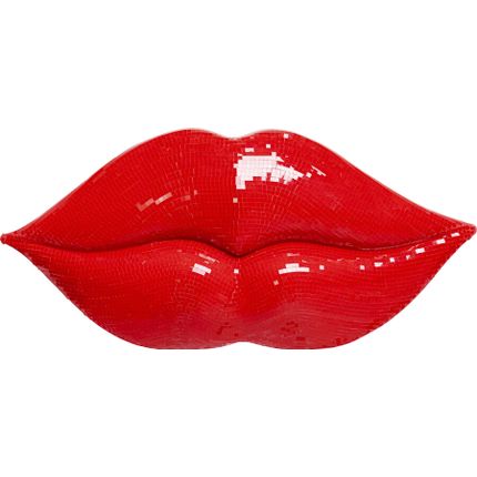 Obiekt dekoracyjny DISCO LIPS 59 cm - czerwony