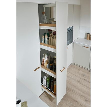 Cargo wysokie DISPENSA Liro z drewnem 1200-1600/ 400/ 4/ biała PEKA