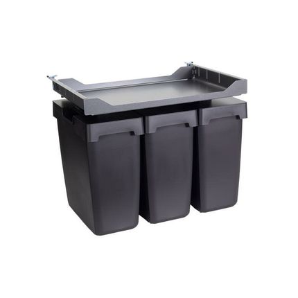 Kosz na odpady OEKO UNIVERSAL 600/ gł.450/ 3x17 l/ antracyt PEKA