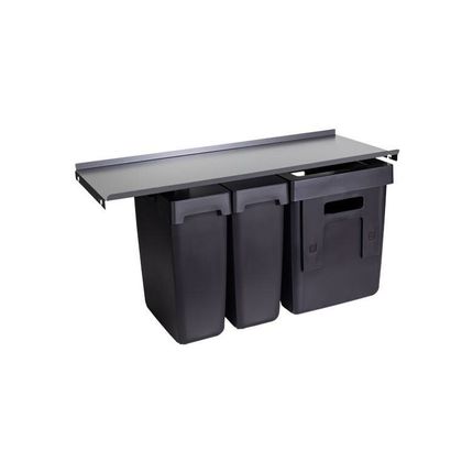 Kosz na odpady OEKO UNIVERSAL 900/ gł.450/ 40+2x17 l/ antracyt PEKA
