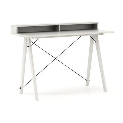 Biurko z nadstawką SLIM+ - stelaż WHITE