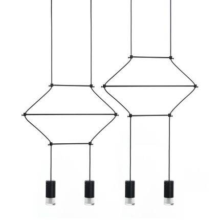 Lampa wisząca FLUSSO LINE 4 - czarny