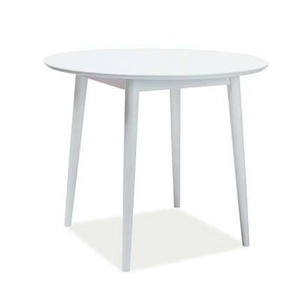 Stół okrągły LARSON 90 cm - biały