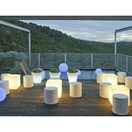 Lampa ogrodowa CUBY 20 biała - LED