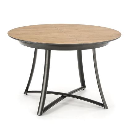 Stół okrągły rozkładany MORETTI 118 cm - dąb złoty/antracyt