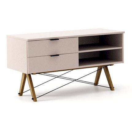 Szafka RTV z 2 szufladami SIDEBOARD - stelaż DĄB