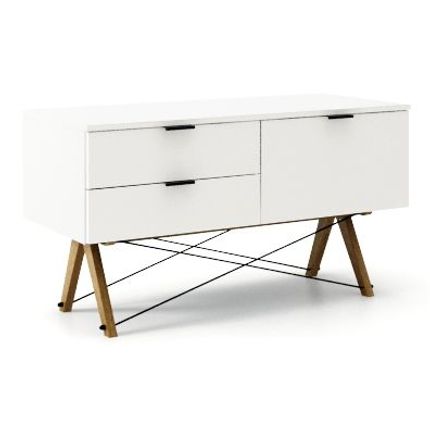 Komoda z 2 szufladami SIDEBOARD - stelaż DĄB