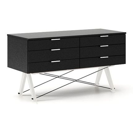Komoda z 6 szufladami SIDEBOARD - stelaż WHITE