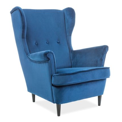 Fotel LORD velvet - granatowy Bluvel 86