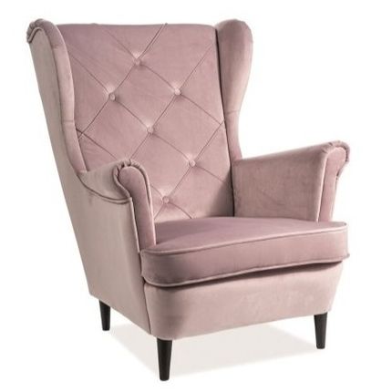 Fotel LADY Velvet - różowy Bluvel 52