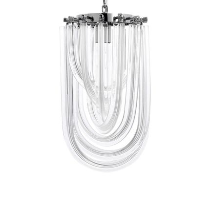 Lampa wisząca MURANO S - chrom/szkło