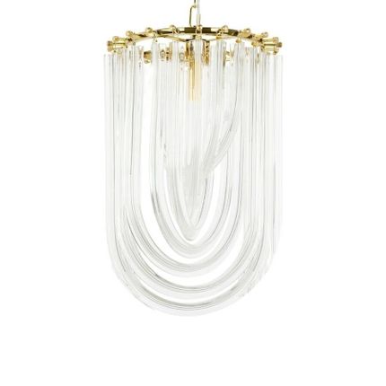 Lampa wisząca MURANO S - złoty/szkło