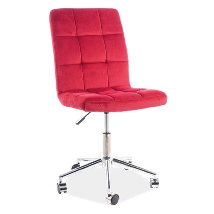 Fotel obrotowy Q-020 VELVET - bordowy Bluvel 59