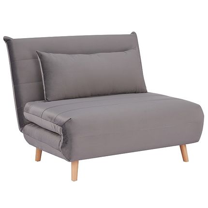 Fotel rozkładany SPIKE Velvet - szary