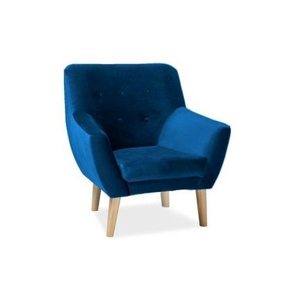 Fotel NORDIC 1 Velvet - granatowy Bluvel 86