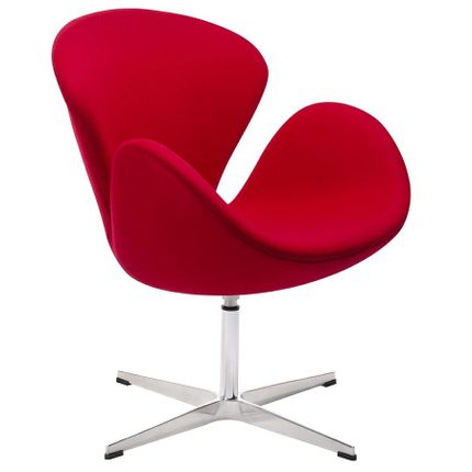 Fotel SWAN WOOL PREMIUM - czerwony