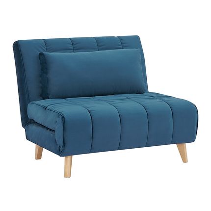 Fotel rozkładany BILLY Velvet - granatowy