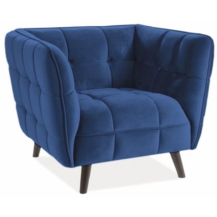 Fotel CASTELLO 1 Velvet - granatowy Bluvel 86