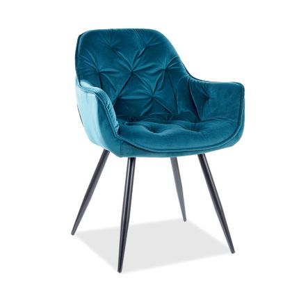 Krzesło CHERRY Velvet - turkusowy Bluvel 85