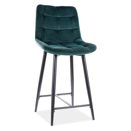 Półhoker CHIC H-2 Velvet - czarny/zielony Bluvel 78