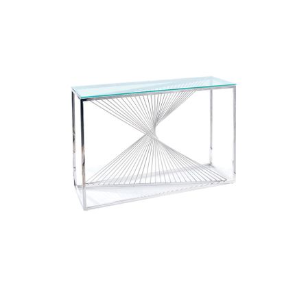 Konsolka FLAME C - transparentny/srebrny