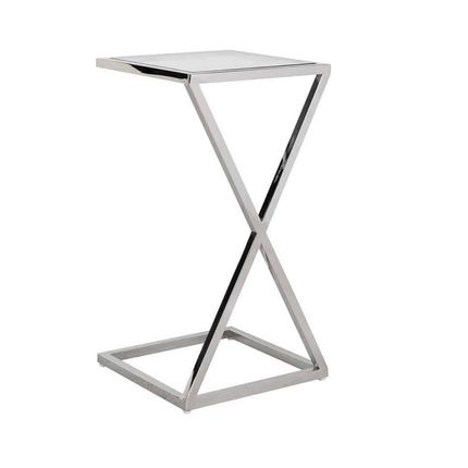 Stolik pomocniczy PARAMOUNT 35x35 - szkło/chrom