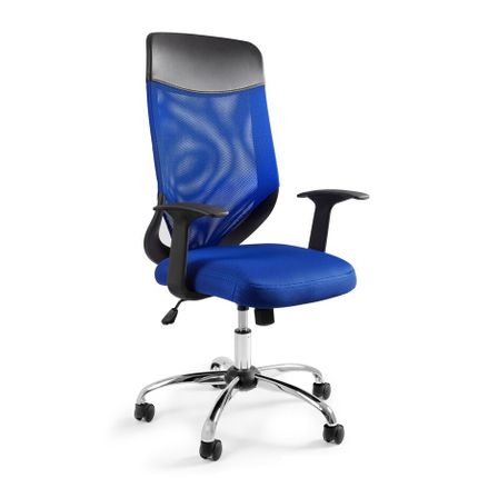 Fotel biurowy MOBI PLUS - niebieski