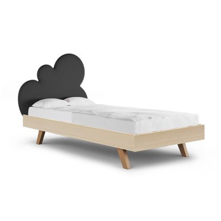Łóżko z tapicerowanym zagłówkiem CLOUD CHMURKA LEGS BASIC