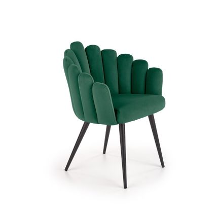 Krzesło K410 velvet - ciemny zielony