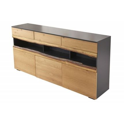 Komoda WILD OAK 180 cm szary dąb - drewno naturalne, płyta MDF