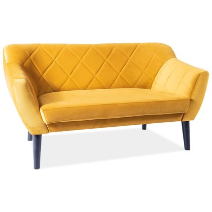 Sofa 2-osobowa KARO 2 Velvet - wenge/curry Bluvel 68