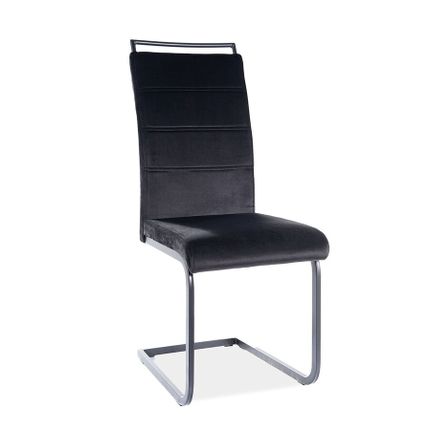 Krzesło H441 Velvet - czarny/czarny