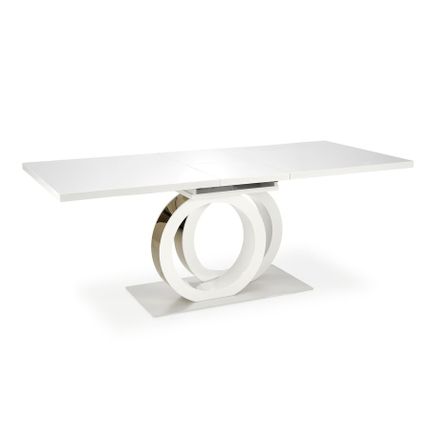 Stół rozkładany GALARDO 160-200x90 - biały/złoty