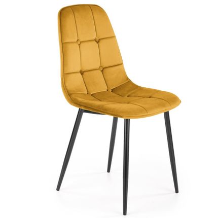 Krzesło K417 velvet - musztardowy