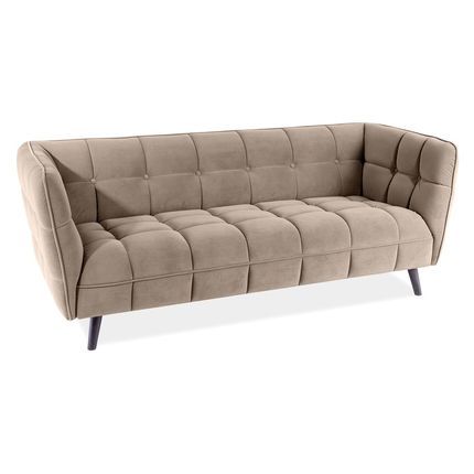 Sofa CASTELLO 3 Velvet - ciemny beżowy Bluvel 40